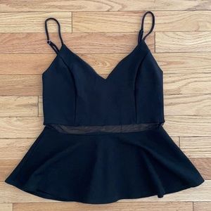 Lulus Black Peplum Top